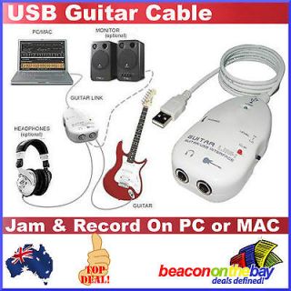 Guitar to USB Interface Link Cable PC MAC Recording + Killer Modeling