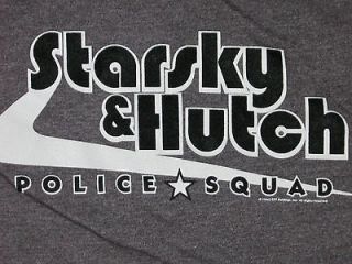 MEN NOVELTY RETRO T.V.Starsky & Hutch Police Squad T SHIRT GRAYXL