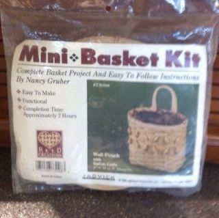 Mini Basket Kit Wall Pocket Indian Curls Weaving Craft New Unopened