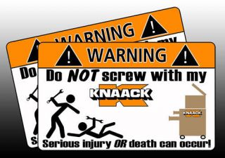 Knaack Tool Toolbox Warning Sticker Decal box Screw