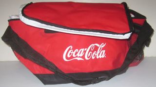 COCA COLA COKE SODA LOGO RED 6 PACK LUNCH COOLER BAG WITH POCKETS