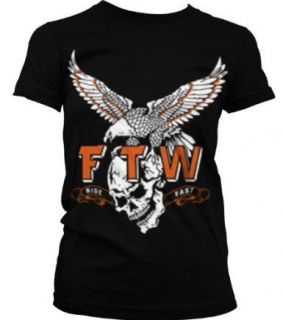 FTW, Ride Fast Juniors Girls T shirt Eagle Biking Skull Motorcycle