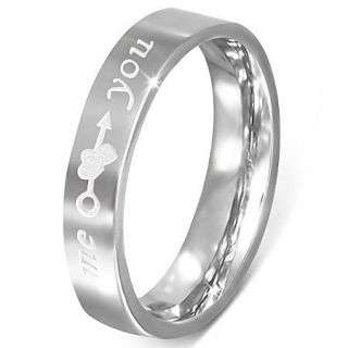 4mm Stainless Steel Comfort Fit Promise Ring   Free Engraving   ZR0041