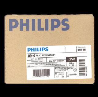 PHILIPS PL C 13W/835 4 Pin ALTO Fluorescent CFL LAMPS ☀ G24q 1 Base