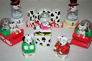 101 Dalmatians   McDonalds Toys   1996 Christmas Theme   Waterglobes