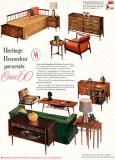 Henredon Circa 60 Furniture MID CENTURY MODERN Living Room STUDY 1952