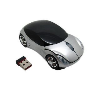 New 2.4G Car shape Wireless Optical USB Mouse for computer Silver