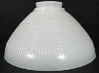 Vintage Corning Milk Glass White 10 Torchiere Lamp Light Shade Waffle