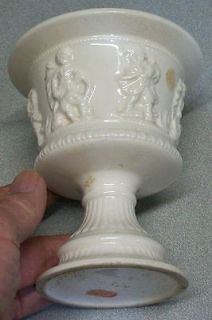 Vintage Pedestal Lefton Renaissance Cherubs Children Animals Vase