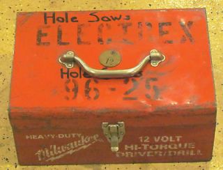 Heavy Duty Tool Box Metal Carrying Case Electric Drill VINTAGE OEM