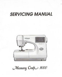 Janome Memory Craft 9000 Sewing Machine Service Repair Manual + Parts
