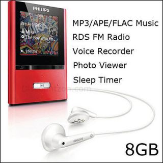NEW Philips GoGear Vibe 8GB  player + RDS FM Radio/Album/Recorder