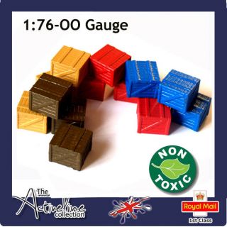Small Wooden Crates 176 – OO Gauge for Model Railway Layouts