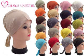 Ladies SATIN Hair Bonnet Cap Hijab Head Under Scarf Hair Cover Cap