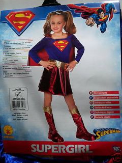 NWT Supergirl Super Girl Costume & Boots L 8 10 12 14