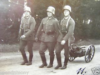 German Machine Gun Cart and Crews rppc