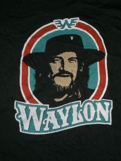 VTG 1980s Waylon Jennings T Shirt S Small Country Music DEADSTOCK