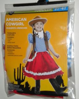 American Cowgirl Girls Toddlers Costume Toy Story Jessie Size 3T 4T