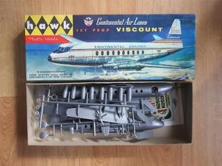 Rare Kit 50s / 60s Hawk Viscount Continental Airlines