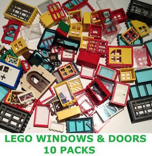 LEGO 10 x House Windows & Doors Bundle Lots   City / Police / Fire ETC