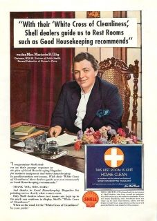 1938 Shell Ad   Cleanliness, Mrs Illig, Health Chairman