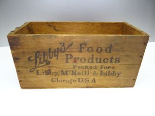 Libbys Food Products Chicago USA Corned Beef Wood Wooden Box Crate