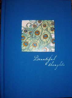 Peacock Feathers Beautiful Thoughts Blank Royal Blue Note Book Journal