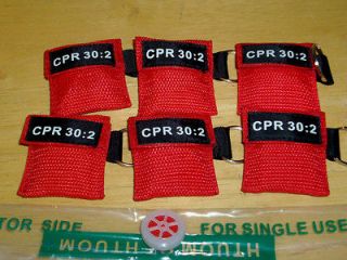 CPR Mask Keychain Face Shield key Chain Disposable imprinted CPR 302
