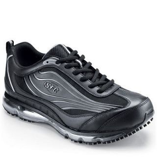 SFC Shoes For Crews Avenger Black Leather Mens Shoes 8043 W Wide 9