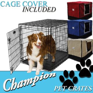 DOOR METAL DOG CAGE DOG CRATE ABS TRAY FOLDING CAGE PET CAGE
