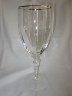 LENOX CRYSTAL Citation Gold 8 Ice Tea / Water stem / fluted Glass
