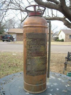 Antique copper/brass Fyr Fyter fire extinguisher