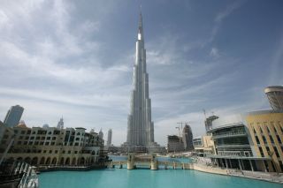 Burj Dubai Khalifa stunning art giclee print canvas 24 x 36 tallest