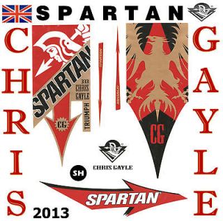 special Chris Gayle Spartan CG Triumph original cricket bat stickers