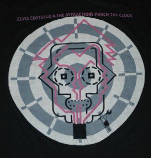 VTG ELVIS COSTELLO & THE ATTRACTIONS PUNCH THE CLOCK KANSAS CITY SHIRT