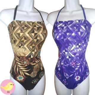 Swimsuit Full Swimming Costume Swimwear Beige Brown Gold Purple NEW