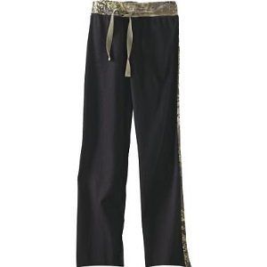 OFFICIALLY LICENSED REALTREE GIRL BLACK LOUNGE PANTS WITH MAX 1 STRIPE