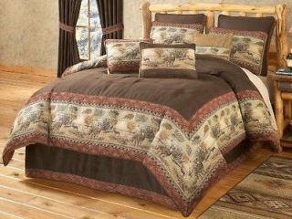 Croscill Deer Valley 4 Pc Comforter Set King Brown Animal Print
