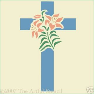 EASTER CROSS STENCIL  LILY  The Artful Stencil