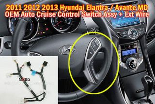 2013 Hyundai Elantra Avante MD OEM Auto Cruise Switch + Extension Wire