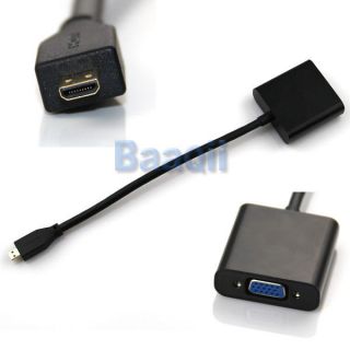 HDMI Type D Port Input to VGA Female For CRT Projector Monitor New