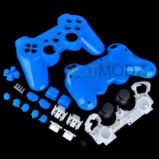 Glossy Navy Blue Custom Housing Shell For PS3 Controller With Buttons