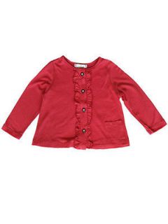 Right Bank Babies Pink Orange Knit Jersey Cardigan Style Top Sizes 12M