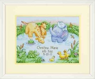 Counted Cross Stitch Kit LITTLE POND BIRTH RECORD