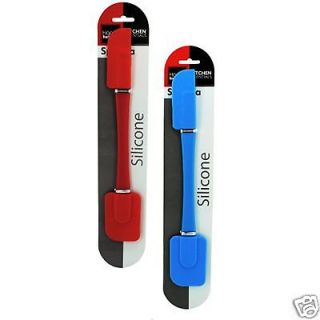 DOUBLE SIDED SILICONE SPATULA COOKING TOOL BLUE RED New Fast FREE US