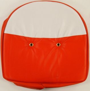 Orange & White T295OW Tractor Pan Seat Cover fits Allis Chalmers Ford