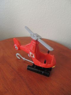 FISHER PRICE LITTLE PEOPLE HELICOPTER RED HOOK FIRE POSEABLE BLACK