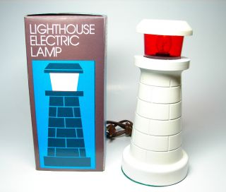 LIGHTHOUSE ELECTRIC LAMP NOS MIB VINTAGE