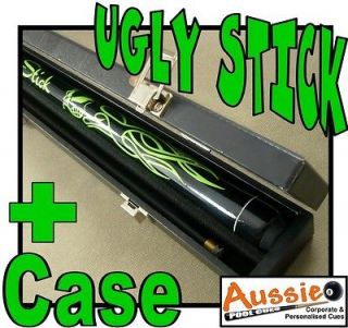 Maple Green Ugly Stick Pool Snooker Cue with Case   Australian Custom