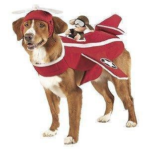 NEW AIRPLANE PILOT RED AIR PLANE PET PUPPY DOG HALLOWEEN COSTUME size